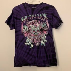 Metallica Purple Tie Dye Shirt Band